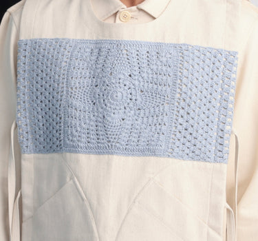 Epidermis Crochet Applique Vest - Off White