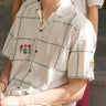 Zikr, Half sleeve shirt, Material: Linen, Front details